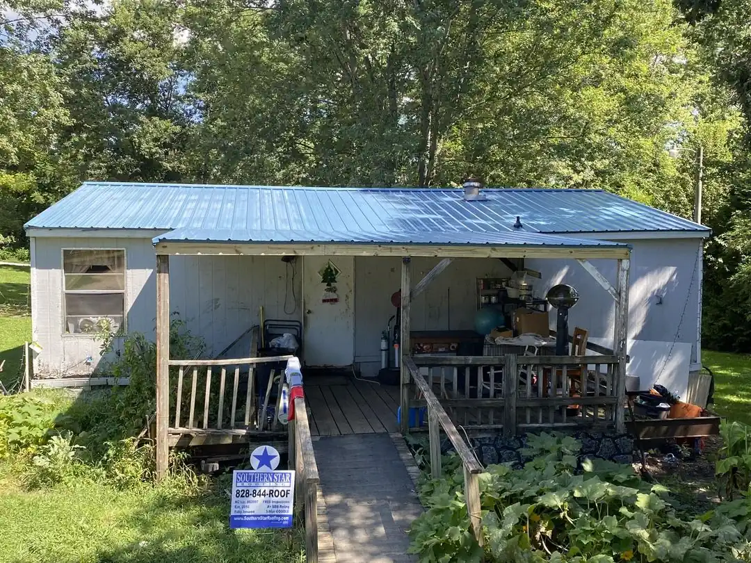 Metal roof installation in the NC mountains — Marshall area roof replacement by Southern Star Roofing