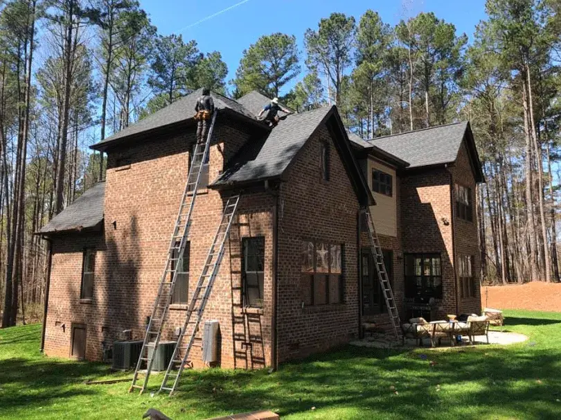 Completed roof replacement on a large two-story home — Concord area roof replacement by Southern Star Roofing